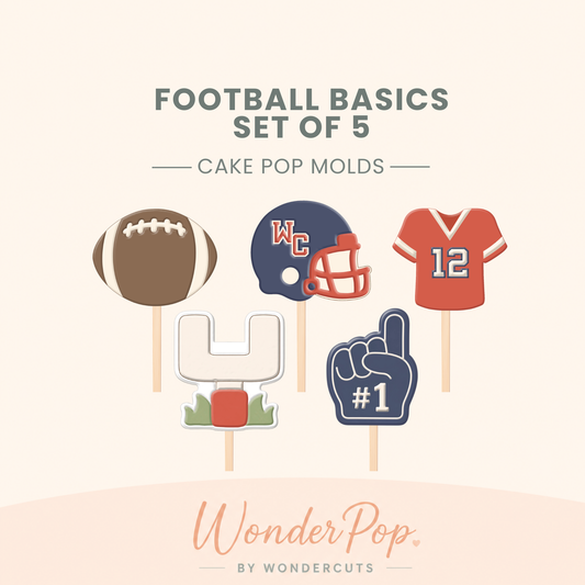 Football Cake Pop Molds Set of 5