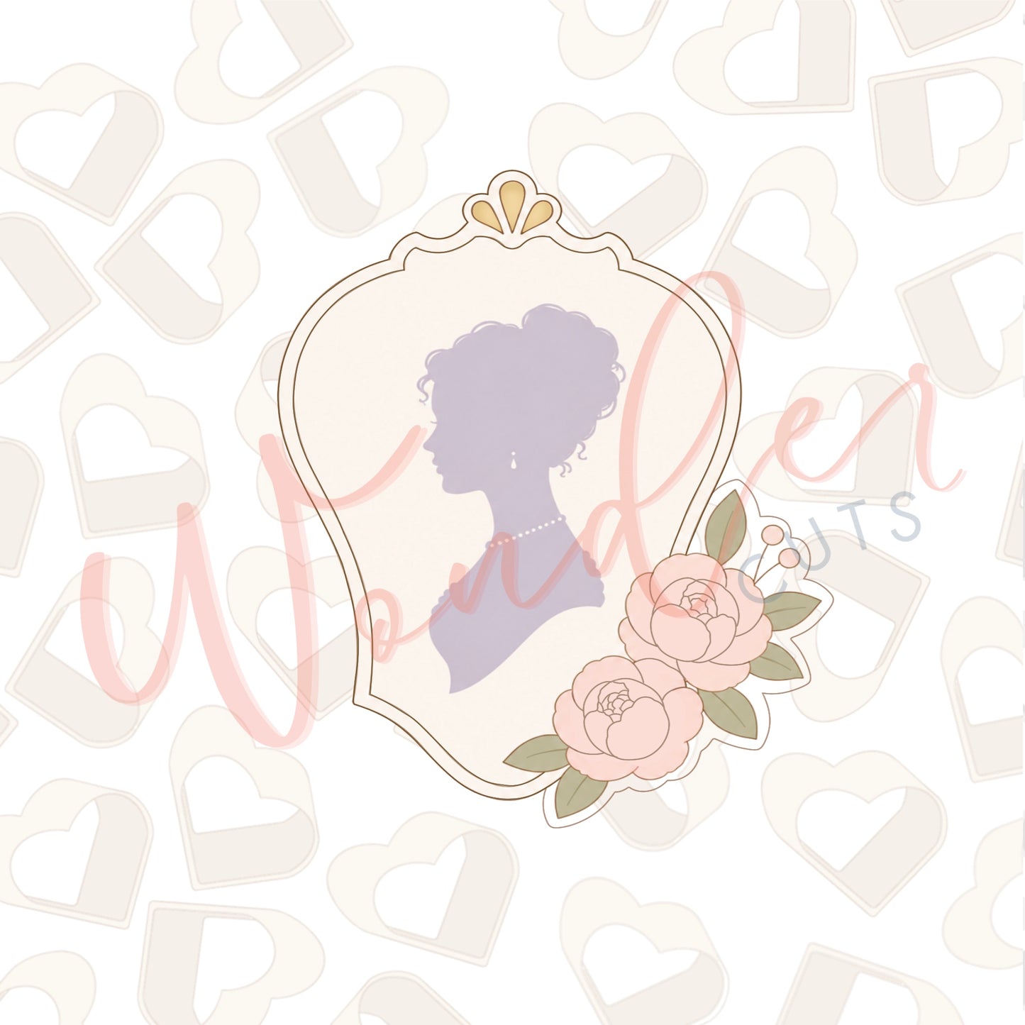 Floral Royal Plaque Cookie Cutter