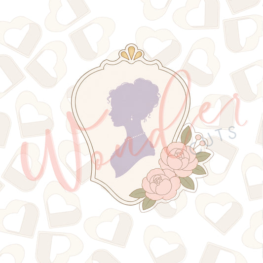 Floral Royal Plaque Cookie Cutter