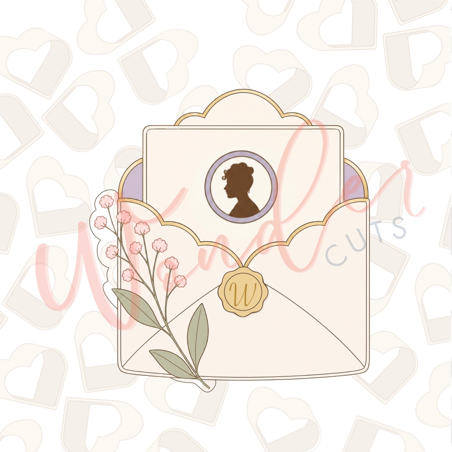 Floral Envelope Cookie Cutter