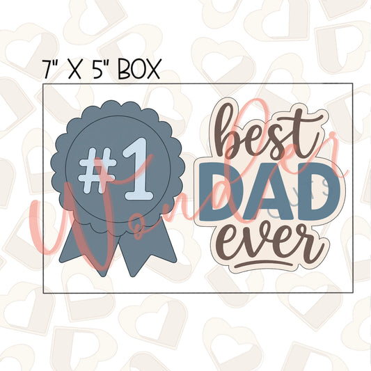 Best Dad Ever Cookie Cutter Set of 2