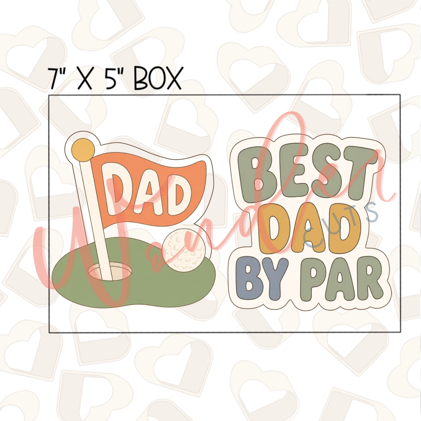 Best Dad By Par Cookie Cutter Set of 2