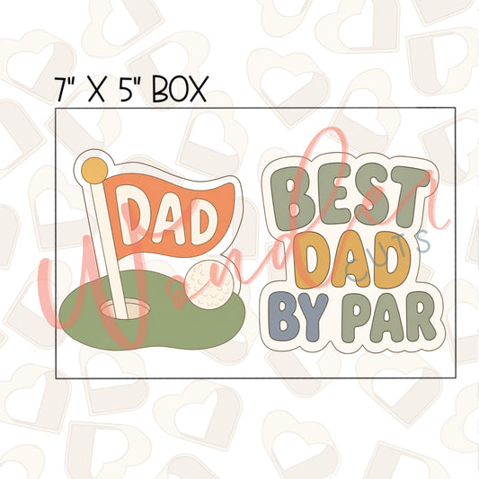 Best Dad By Par Cookie Cutter Set of 2