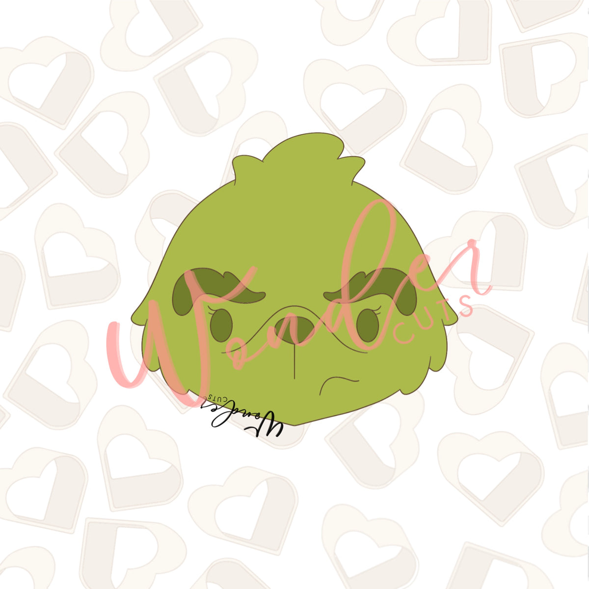 Grumpy Green Cookie Cutter