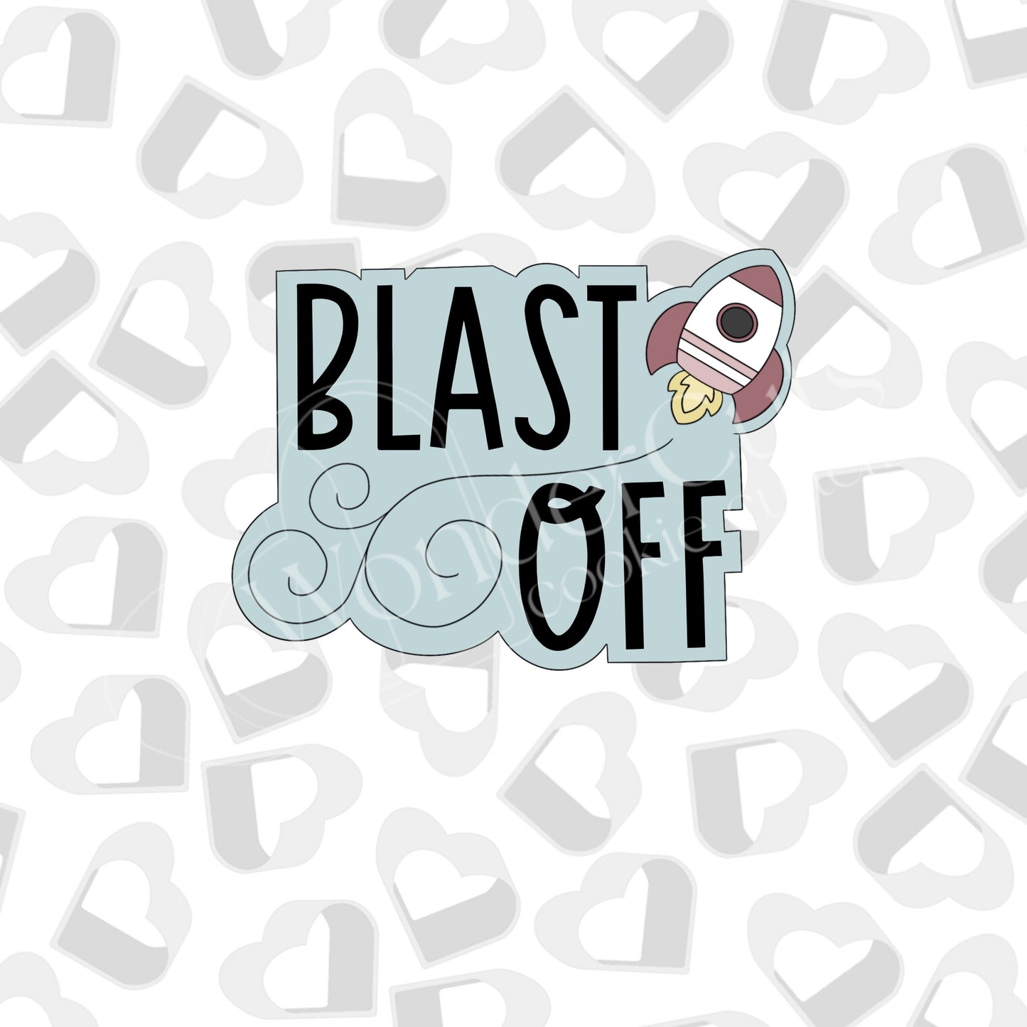 Blast Off Plaque Cookie Cutter