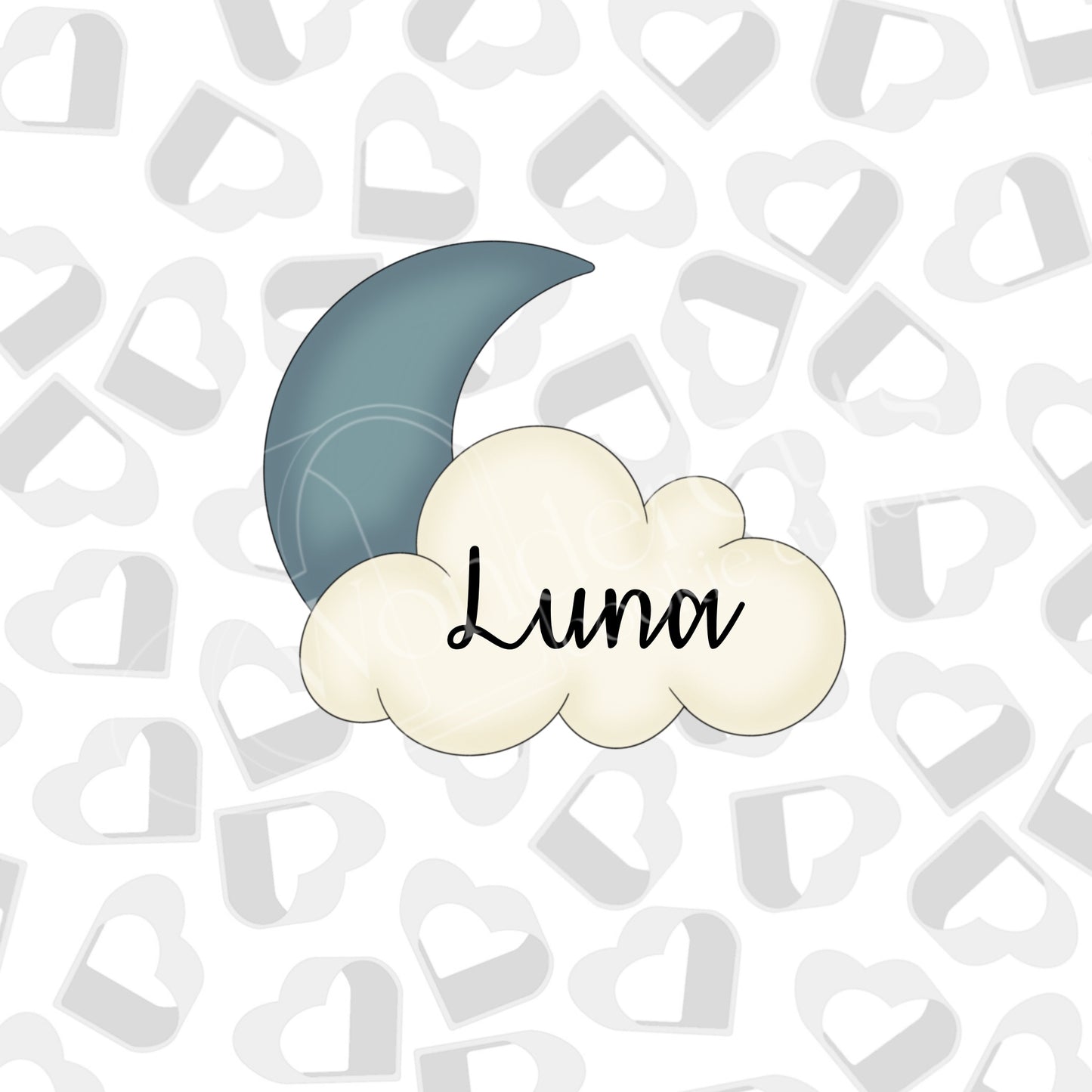 Cloudy Moon Cookie Cutter