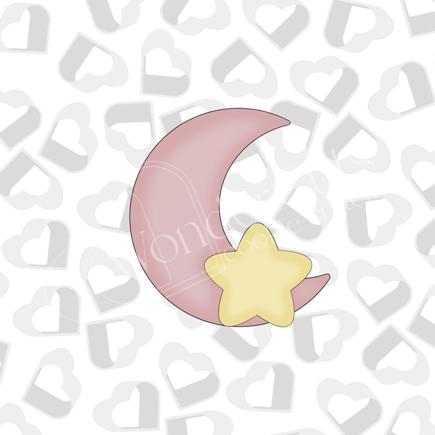 Moon with Star Cookie Cutter