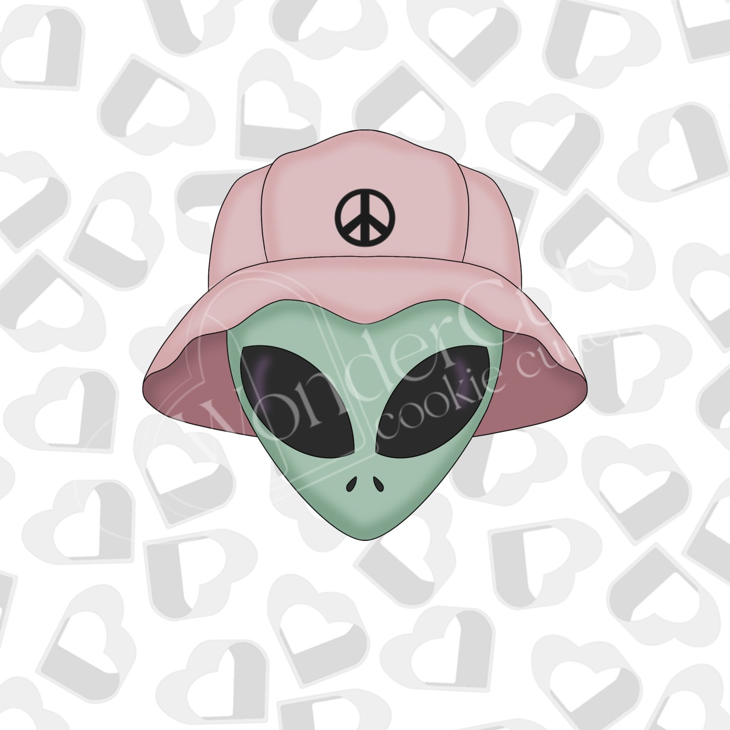 Alien in Bucket Hat Cookie Cutter