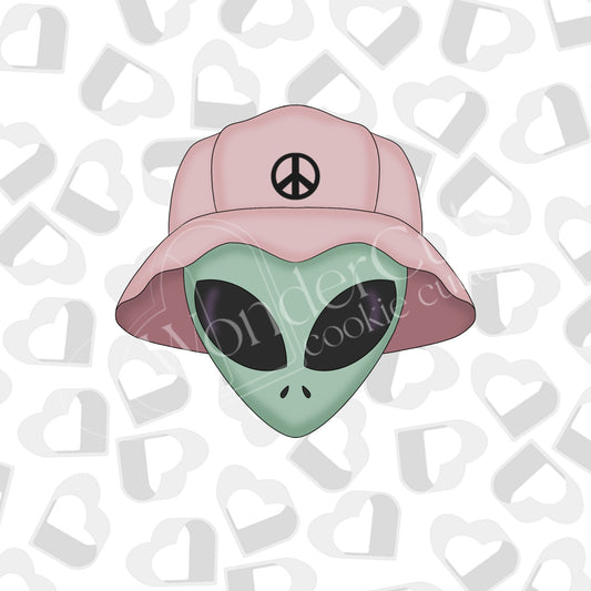 Alien in Bucket Hat Cookie Cutter