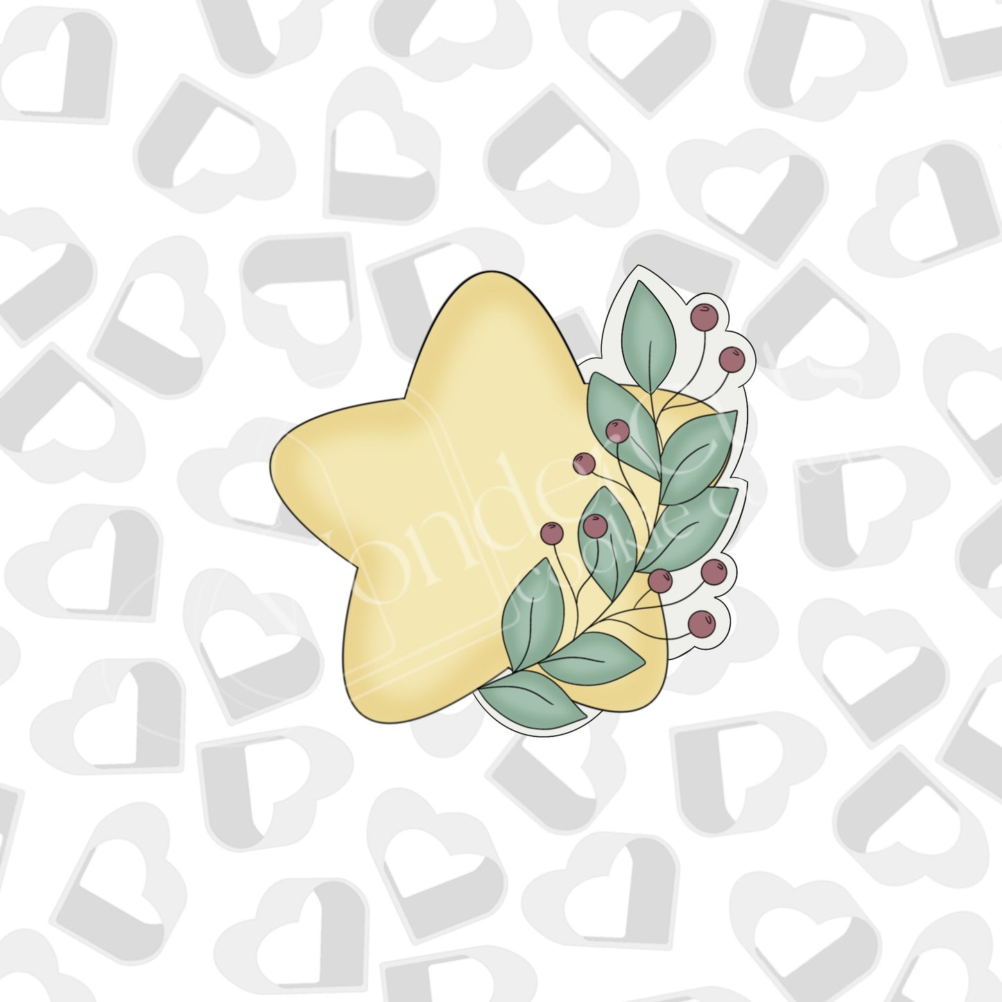 Greenery Star Cookie Cutter