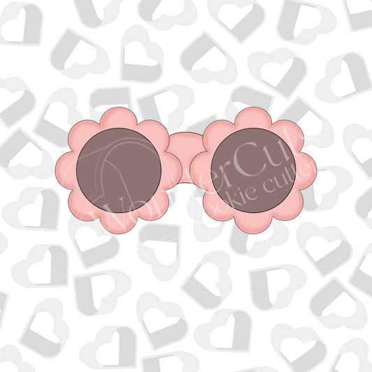 Flower Sunglasses Cookie Cutter