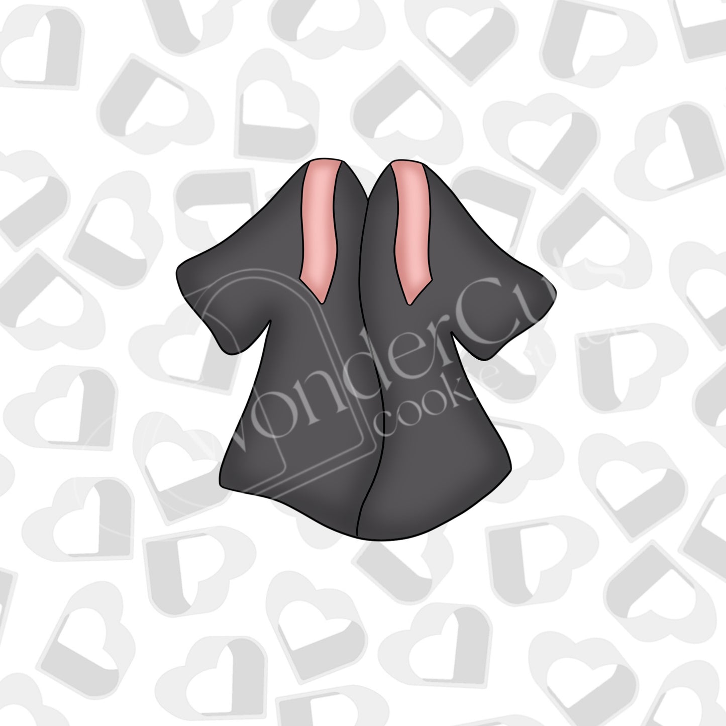 Grad Gown Cookie Cutter