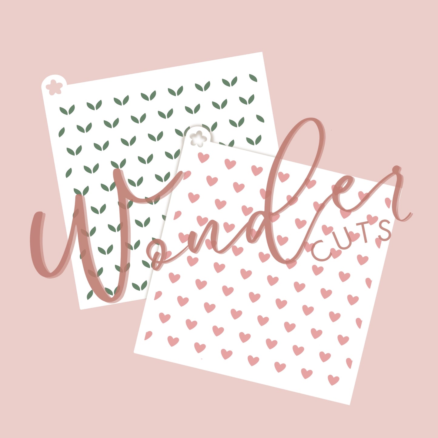 Floral Hearts Layered Stencil