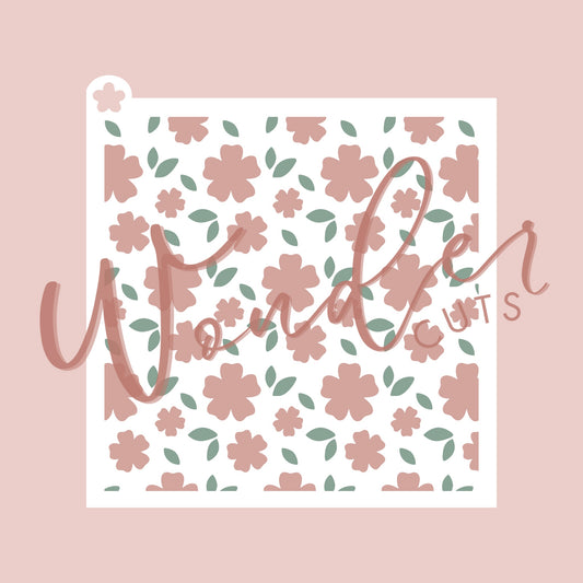 Floral With Leaves Layered Stencil