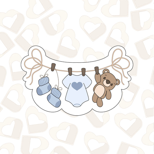 Baby Clothesline Cookie Cutter