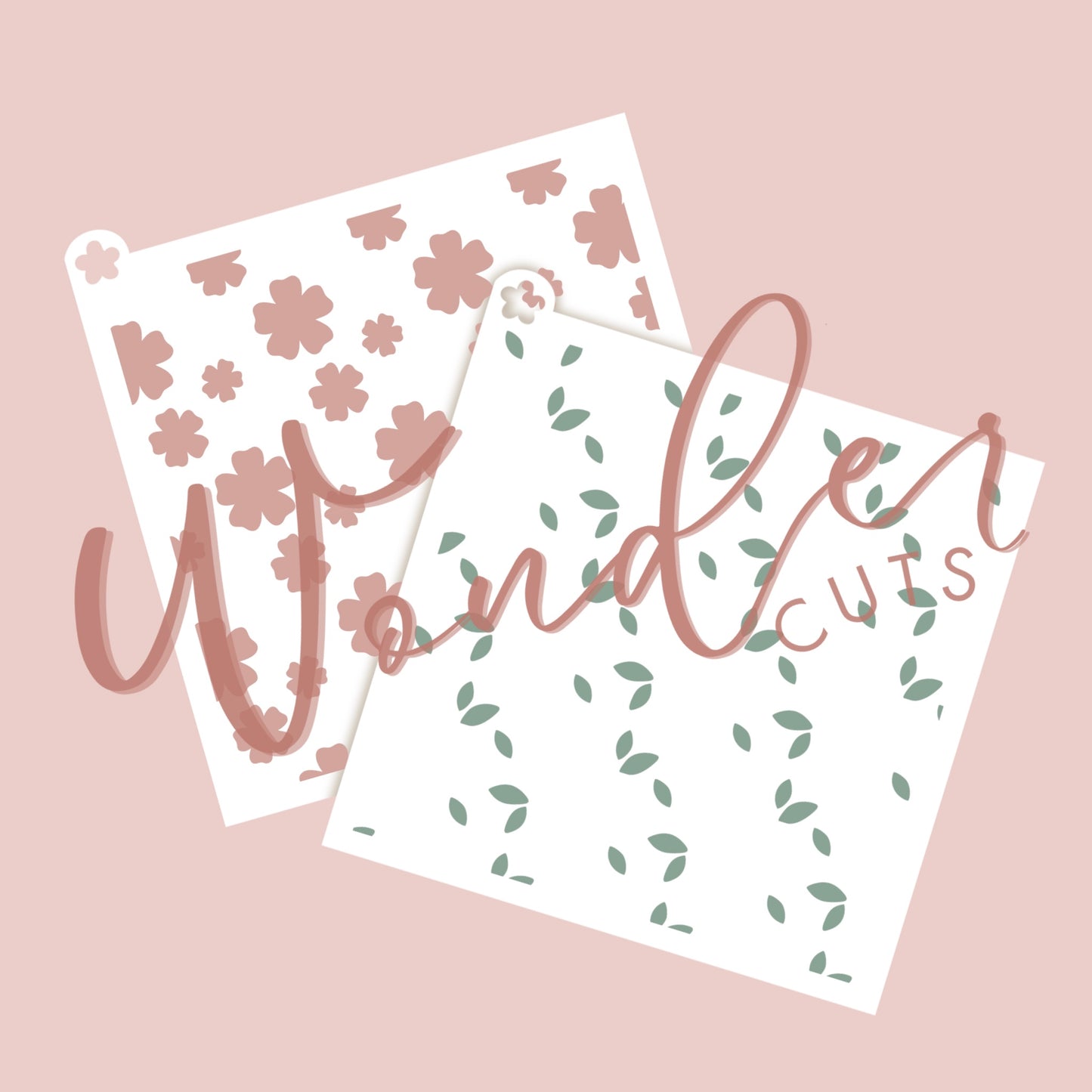 Floral With Leaves Layered Stencil