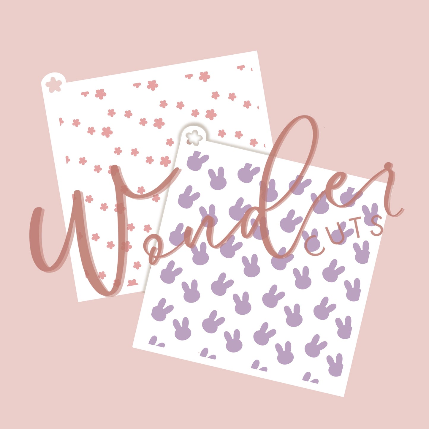 Floral Bunny Layered Stencil
