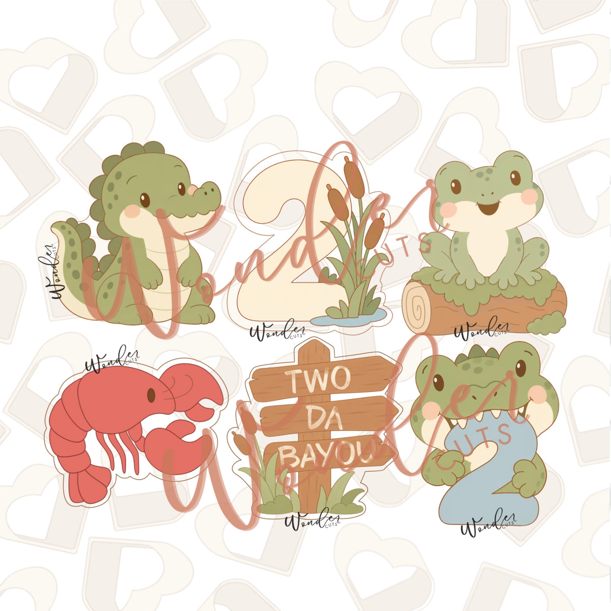 2 Da Bayou Bundle of 6 Cookie Cutters