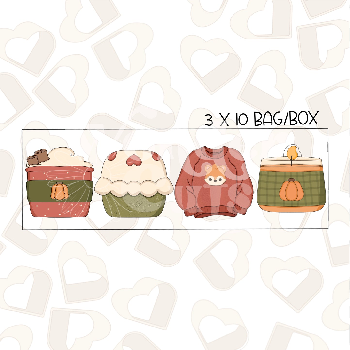 Cozy Fall Mini Cookie Cutters Set of 4