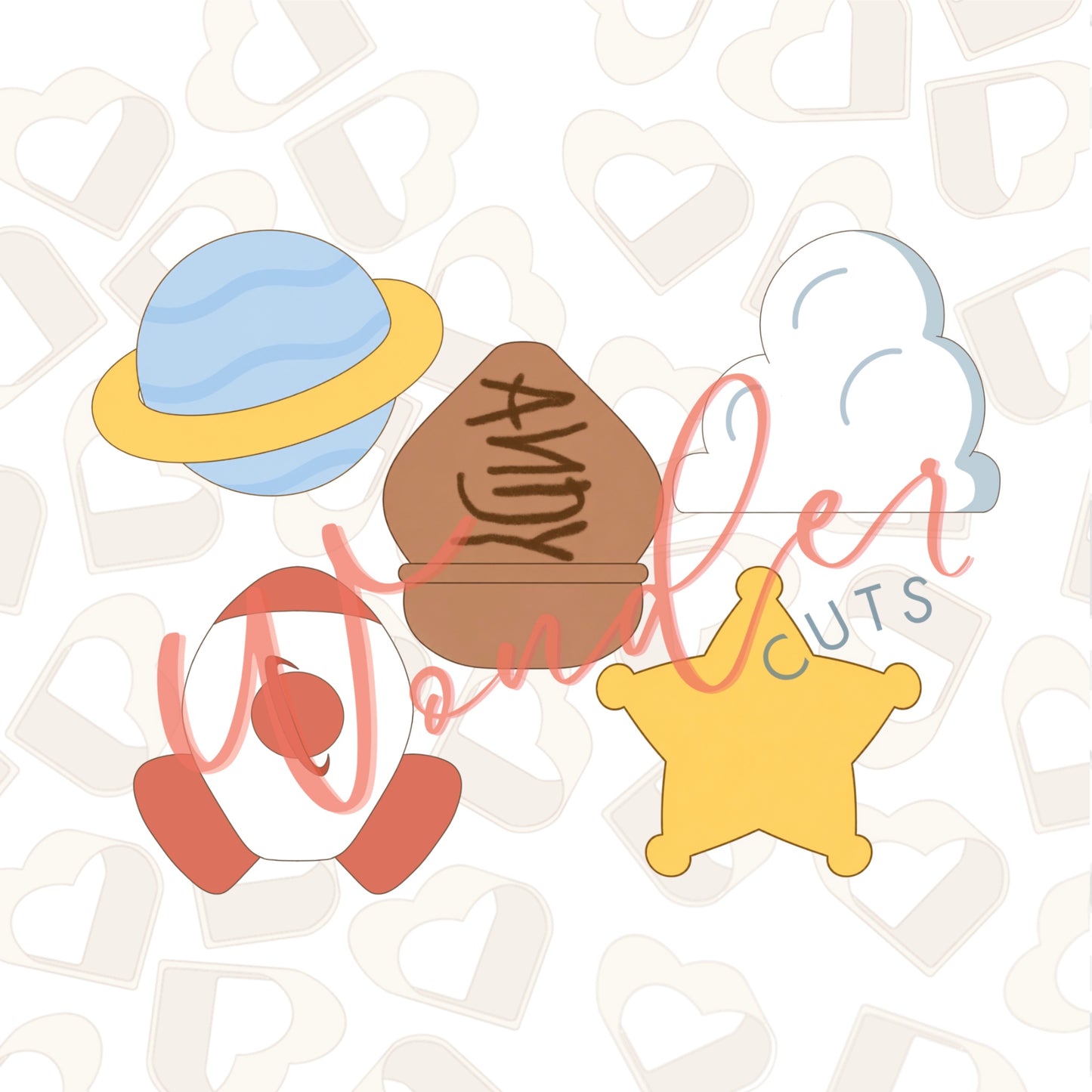 Toy Icons Bundle Set of 5 Cookie Cutter