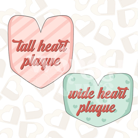 Heart Plaques - Instant Download STL