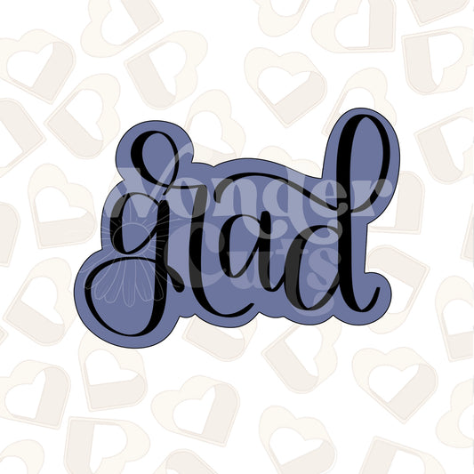 Cursive Grad Plaque Cookie Cutter