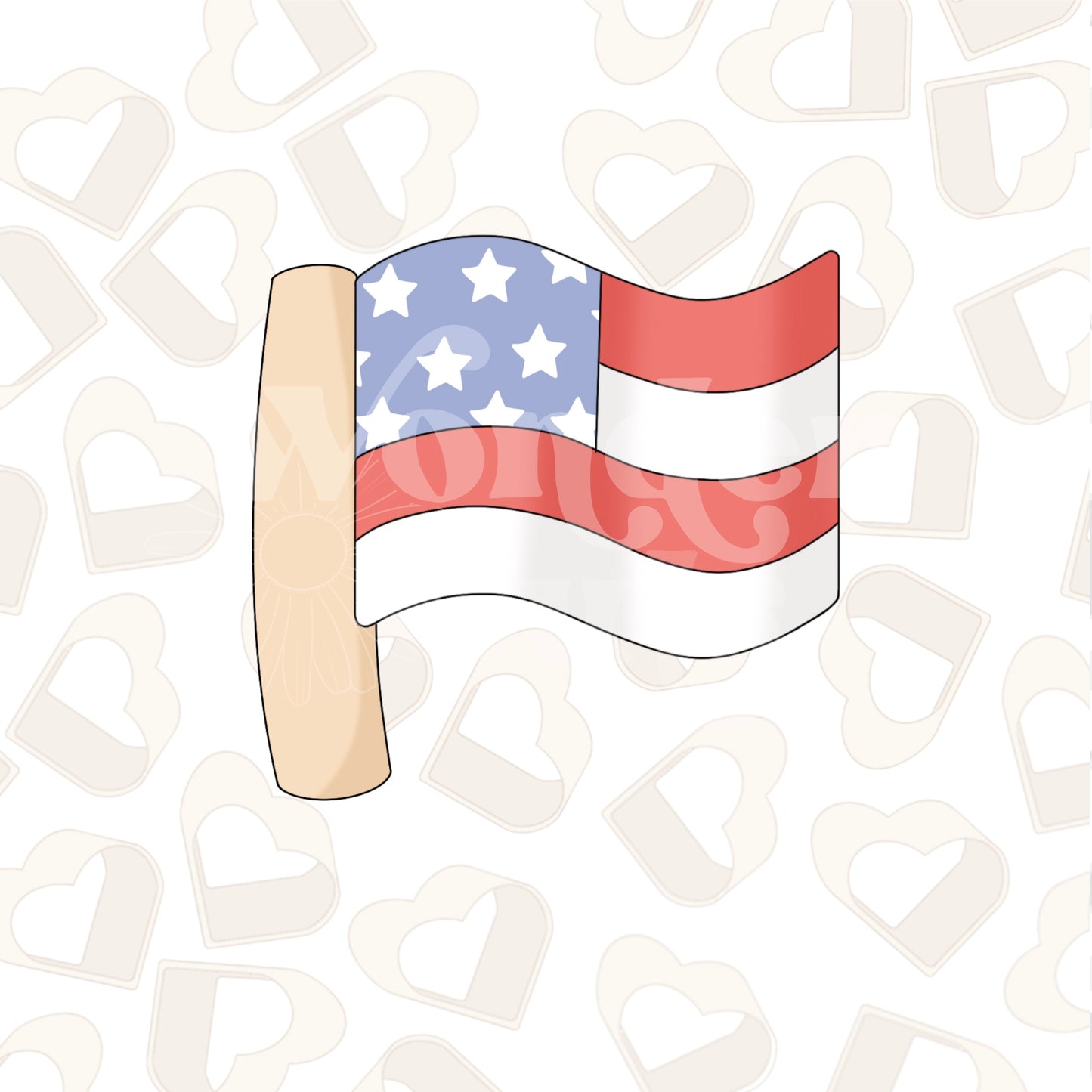 Waving Flag Cookie Cutter
