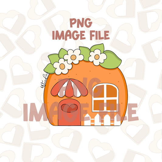 Orange House - PNG Image File