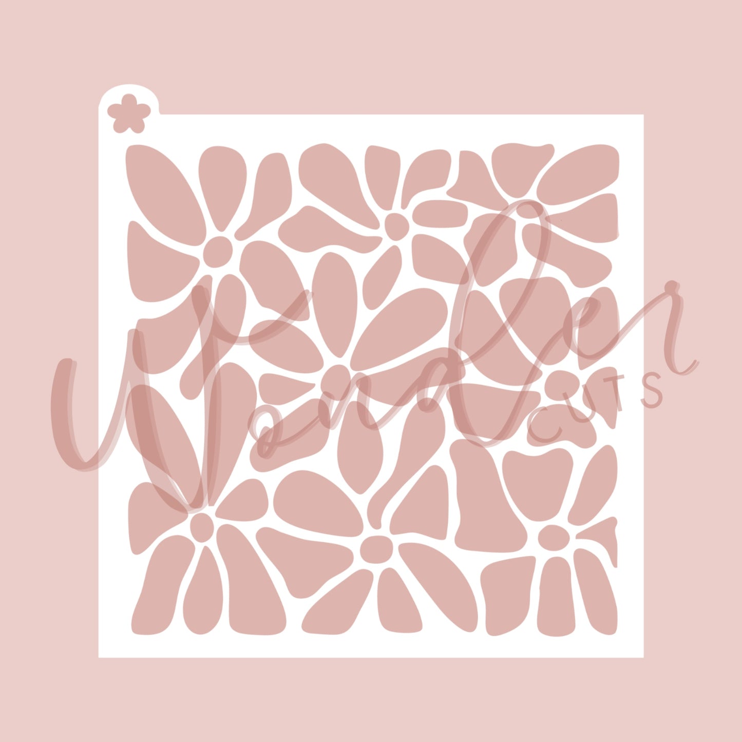 Groovy Flowers Stencil