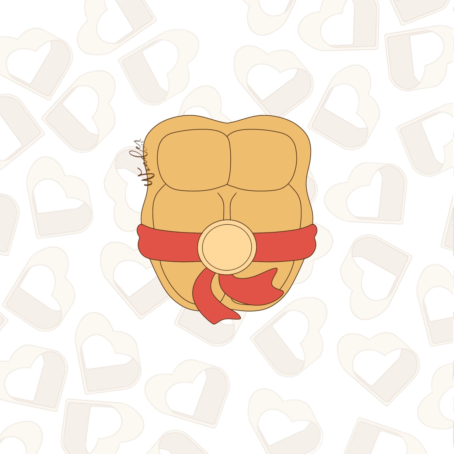 Masked Turtle Torso Cookie Cutter