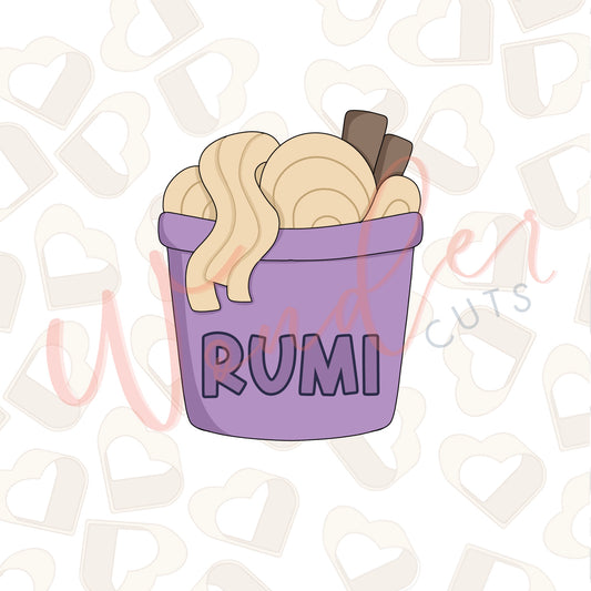 Noodle Cup Cookie Cutter- STL File