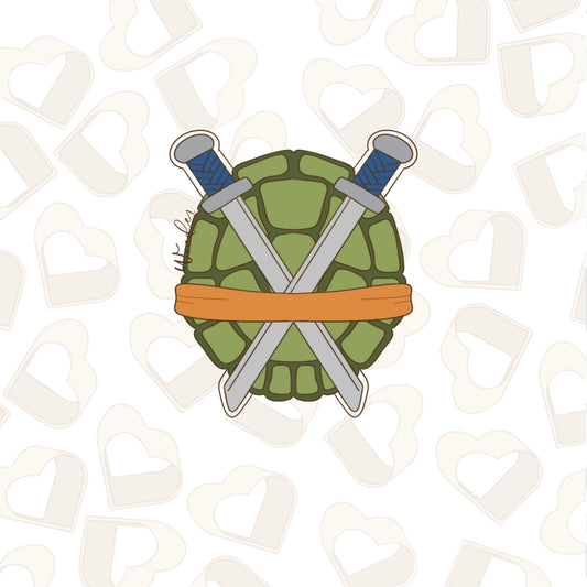 Masked Turtle Shell Cookie Cutter