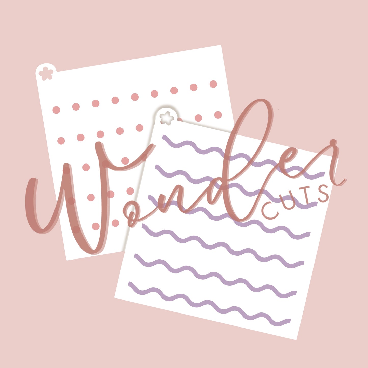 Waves & Dots Layered Stencil