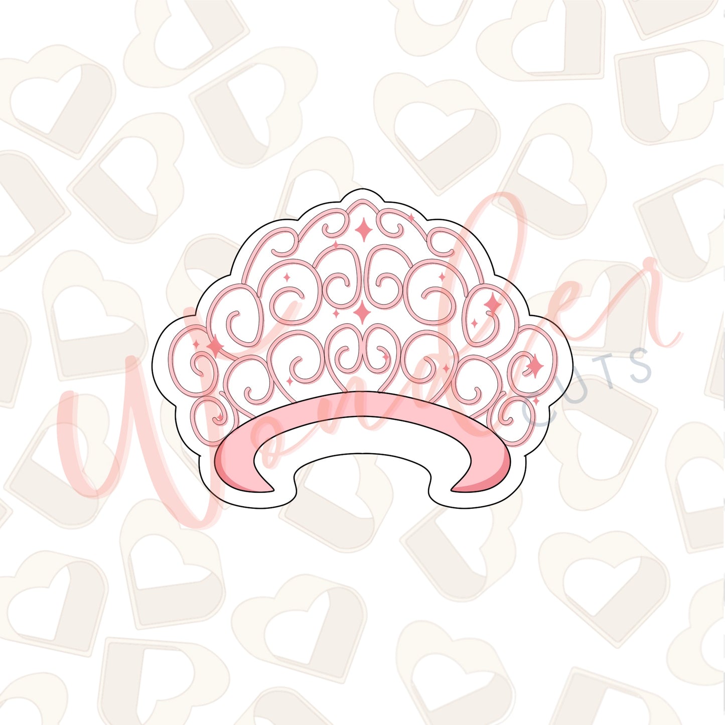 Pink Witch Crown 1 Cookie Cutter