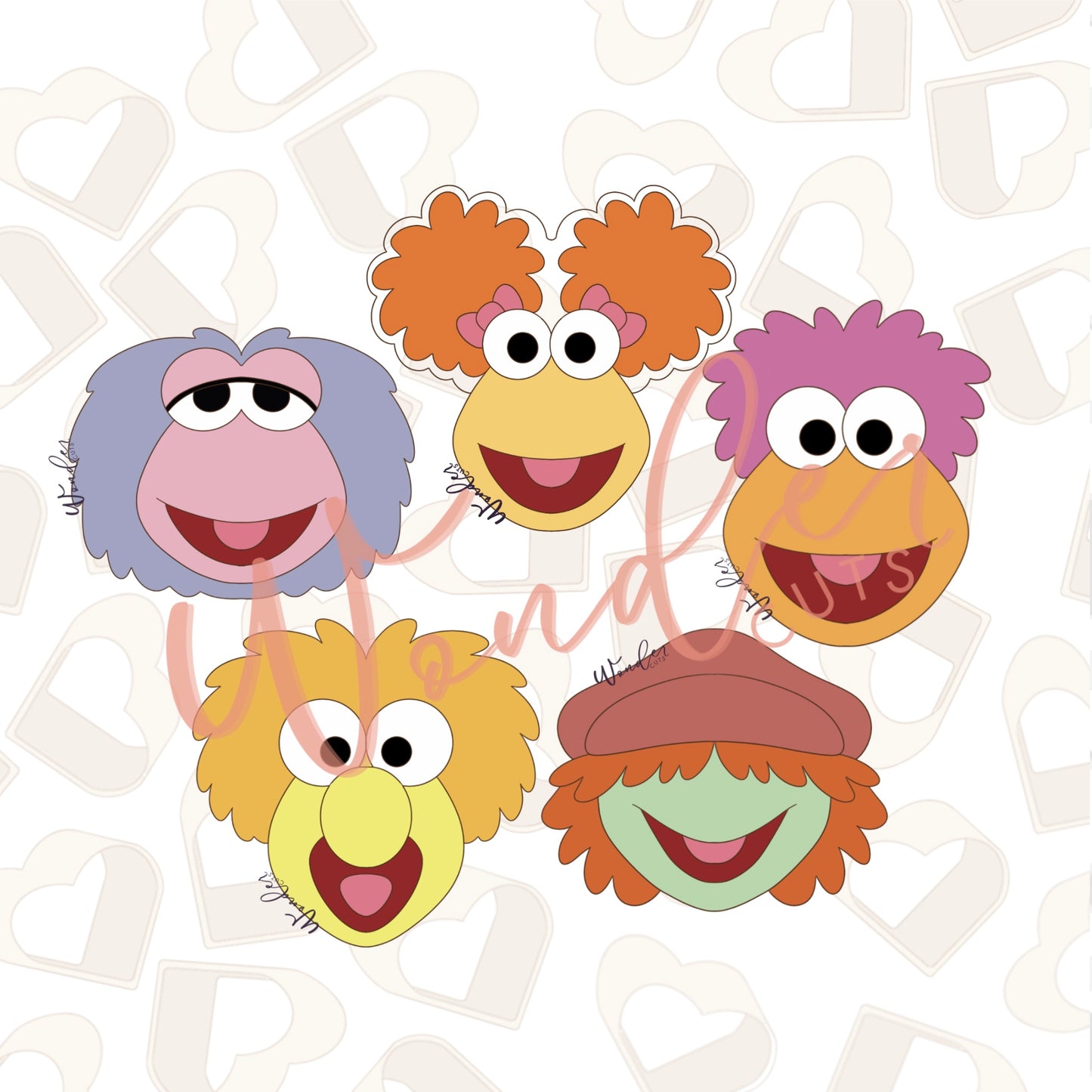 F Rock Set of 5 Cookie Cutter