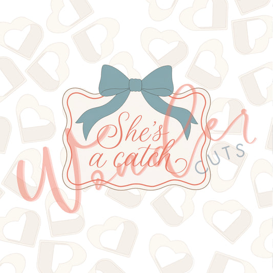 Bow Wavy Rectangle Cookie Cutter