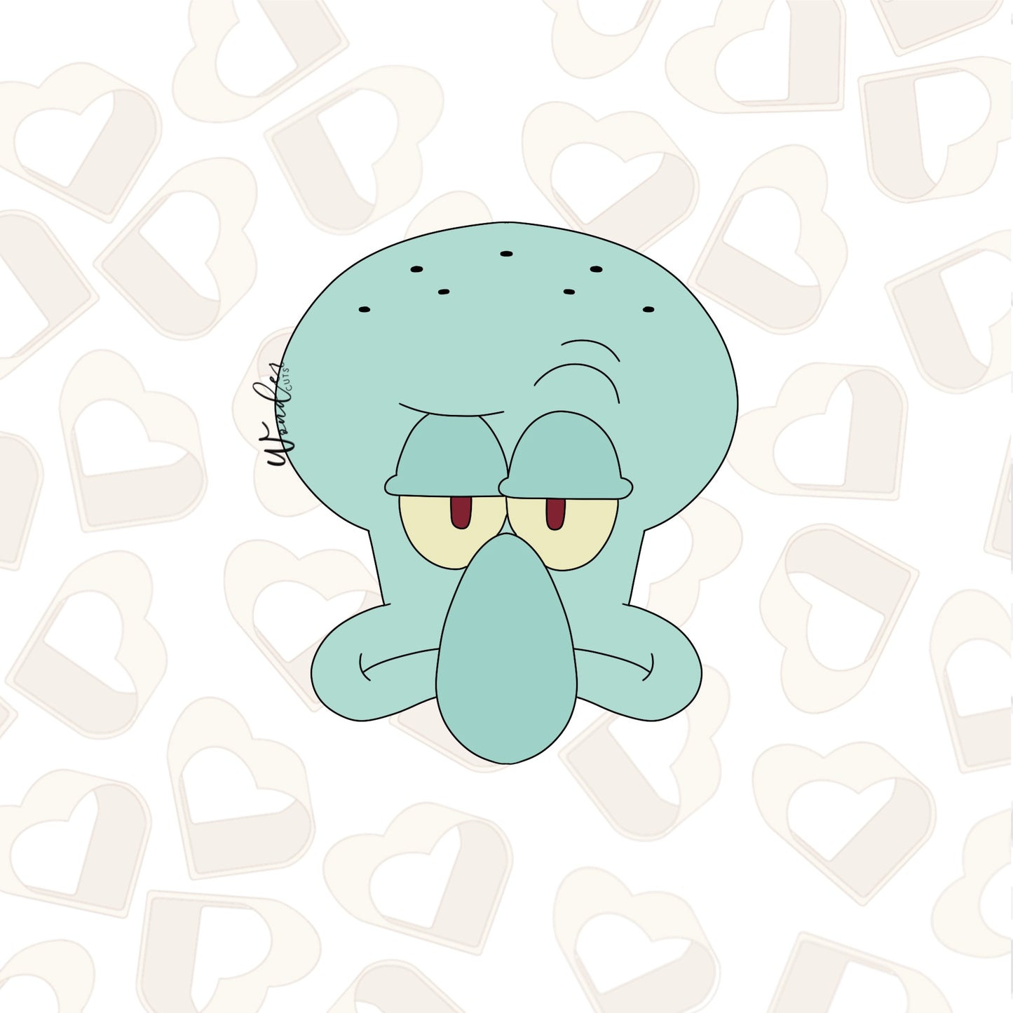 Grumpy Squid Cookie Cutter
