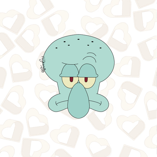 Grumpy Squid Cookie Cutter