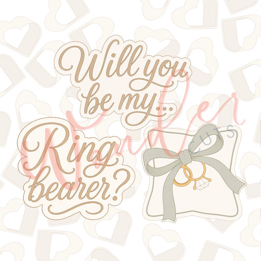 Ring Bearer Bundle Cookie Cutters Set of 3