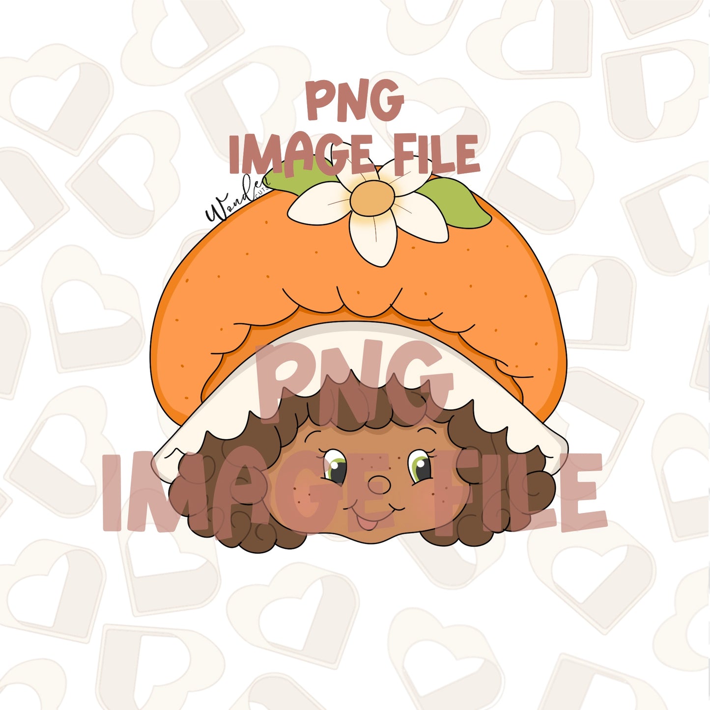 Orange Girl - PNG Image File