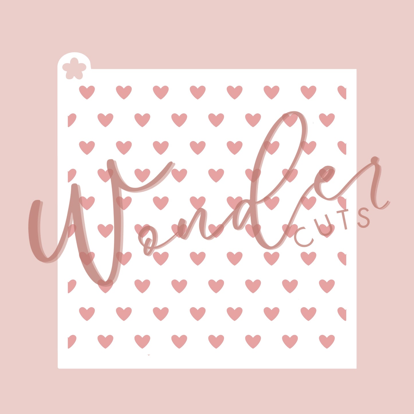 Simple Hearts Stencil