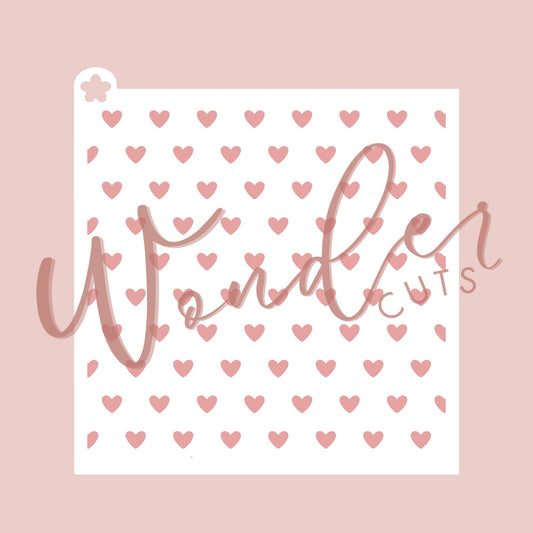 Simple Hearts Stencil
