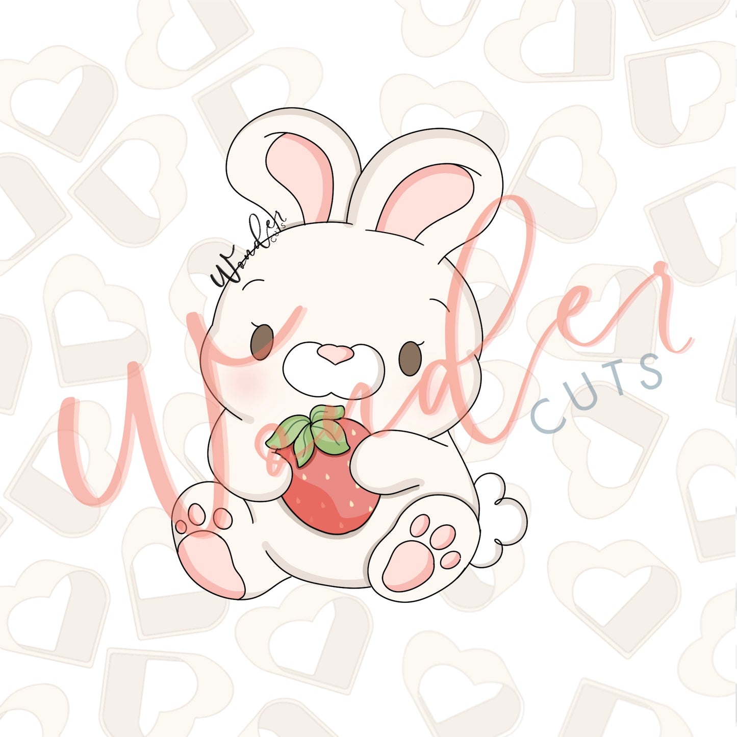 Bunny with Strawberry Cookie Cutter- STL File