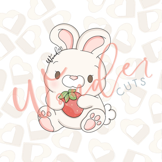 Bunny with Strawberry Cookie Cutter- STL File