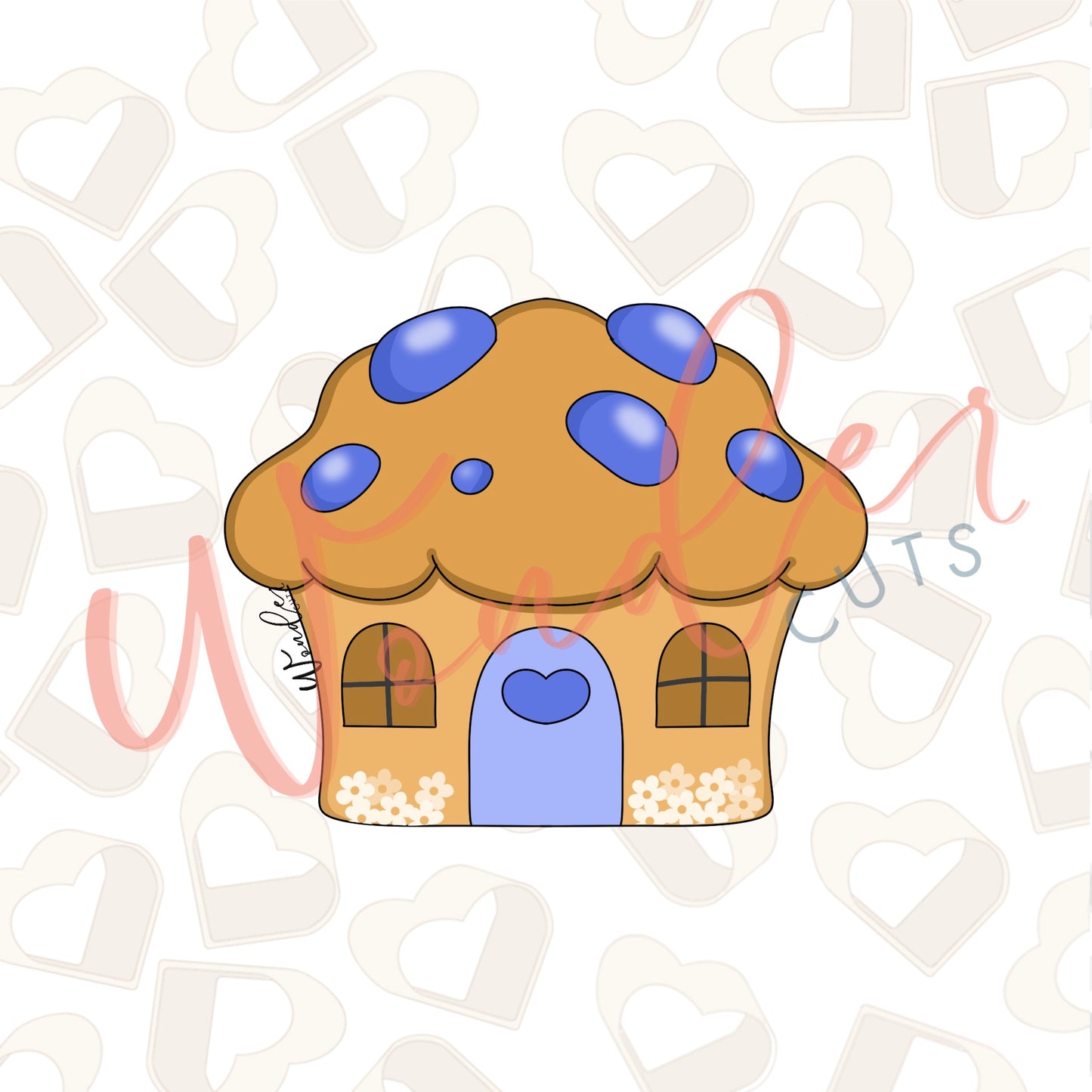 Blueberry Muffin House Cookie Cutter