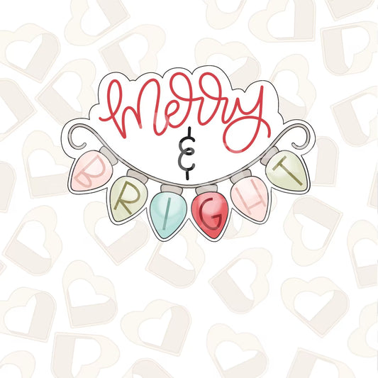 Merry & Bright Lightbulb Plaque Cookie Cutter