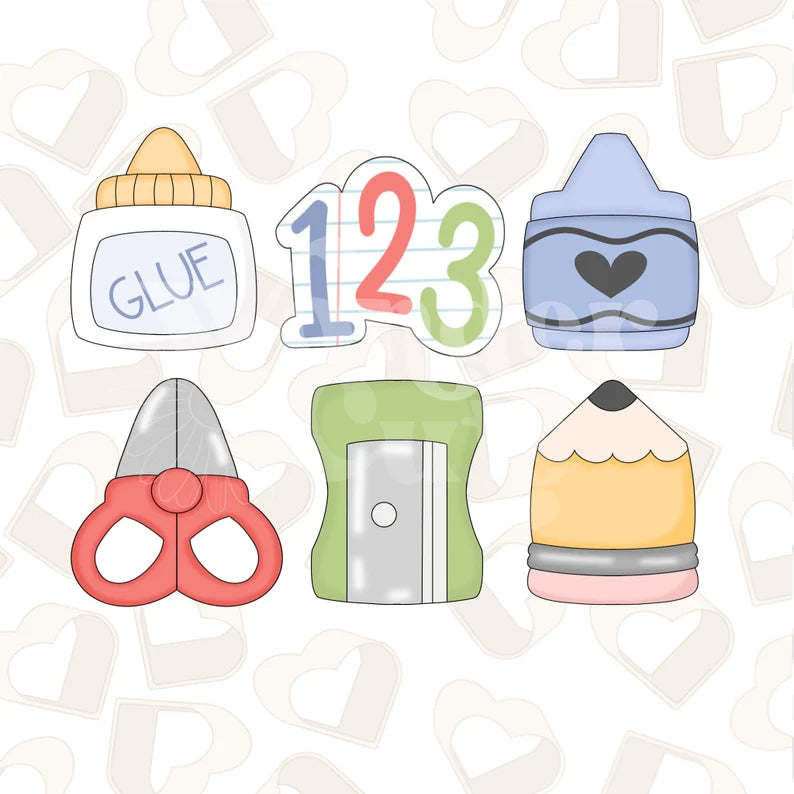 School Minis Set of 6 Cookie Cutters
