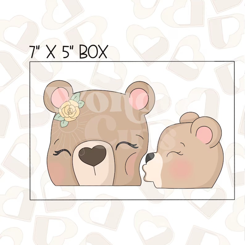 Kissing Momma Bear Cookie Cutter Set