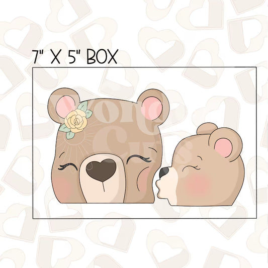 Kissing Momma Bear Cookie Cutter Set
