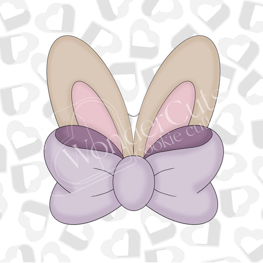 Bunny Ears with Bow Cookie Cutter